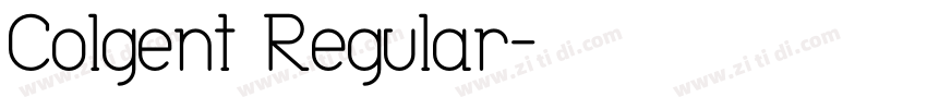 Colgent Regular字体转换